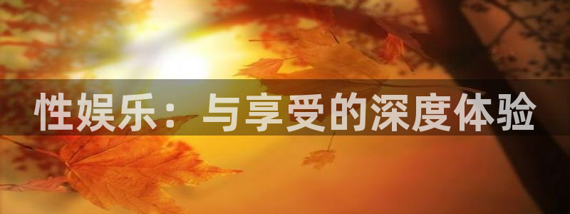 新宝5凯捷开号链接：性娱乐：与享受的深度体验
